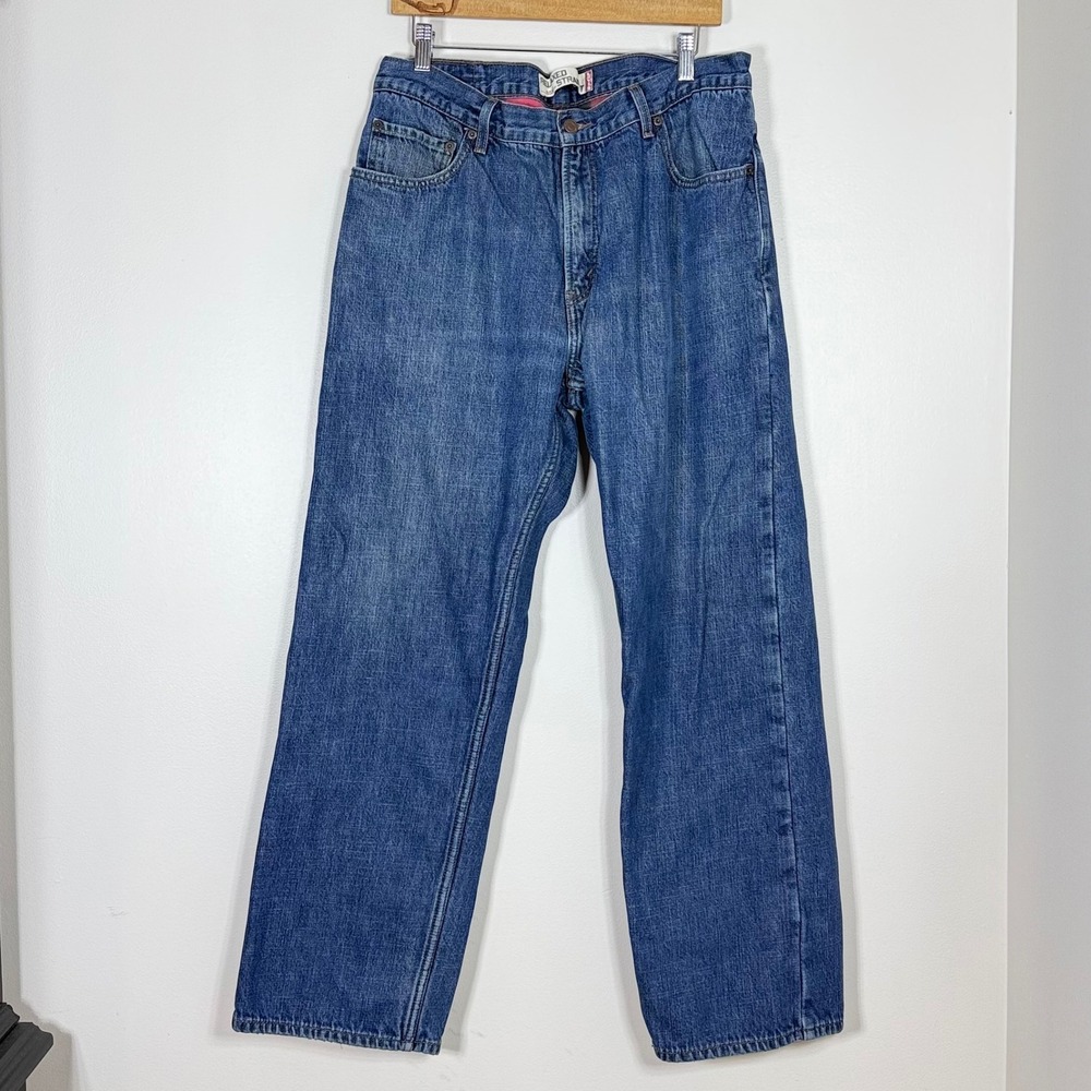 Levis 559 Mens Relaxed Straight Leg Flannel Lined Jeans Size 36 Measures 34x30 - Picture 2 of 11